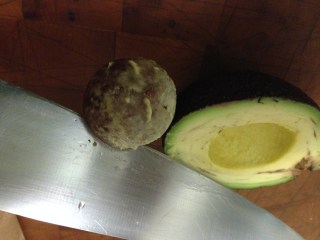 cutting avocado